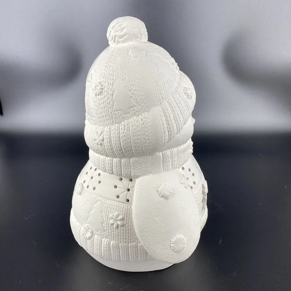 10” Ceramic Bisque Penguin Luminary Ready to Paint Christmas Winter Decor